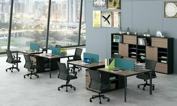 Büro Möbel Einrichtung Ausstattung Tisch 2 Arbeitsplätze Schreibtisch Callcenter