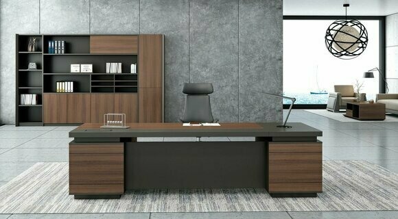 Eckschreibtisch Kabelkanal Home Office Tisch groß Chef Tische Schreibtisch Möbel