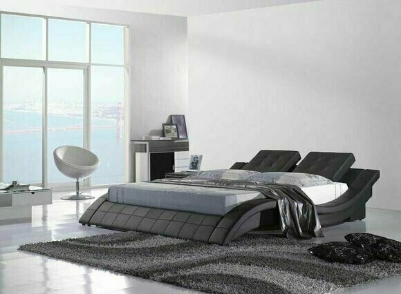 Doppelbett Designer Bett Ehebett Polsterbett Schlafzimmer Lederbett Neu Betten