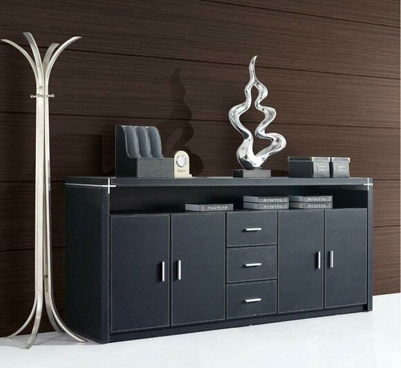 Sideboard Kommode Schrank Konsole Anrichte Büromöbel Büro Einrichtung Leder Neu