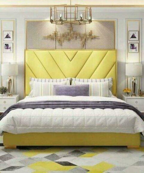 Bett Polster Design Luxus Doppel Hotel Betten Ehe Schlaf Zimmer Textil 180x200cm