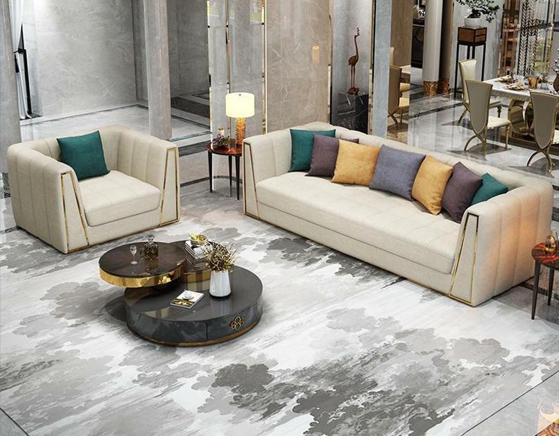 Designer Möbel Wohnzimmer Poster Sofa Couch Sofagarnitur Garnituren 3+2 Sitzer
