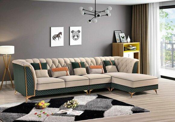 Ecksofa L Form Modernes Sofa Ledersofa Eckgarnitur Polster Wohnlandschaft Sofas
