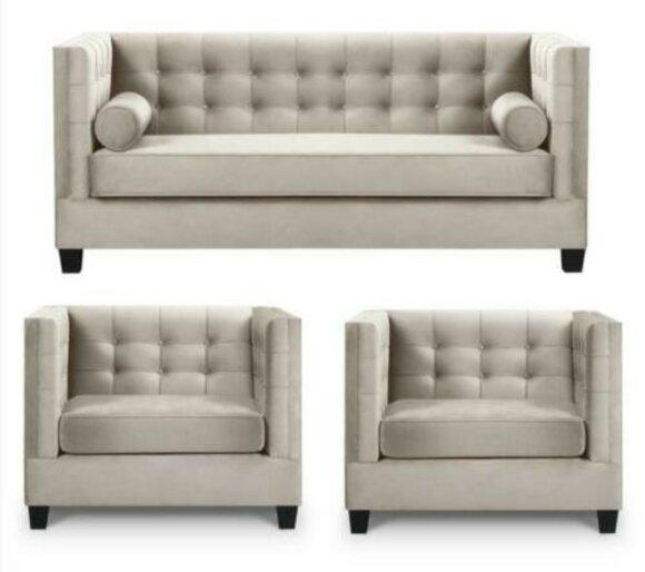 Schlafsofa Taupe Sessel Kreative Möbel Textil Stoff Neu Wohnzimmer Sofa Gruppe
