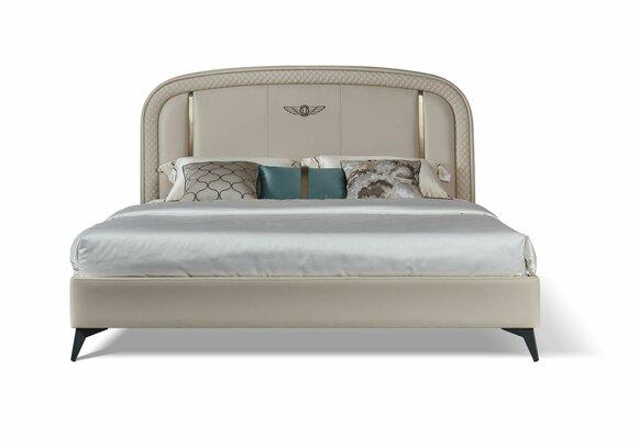 Design Bett Schlafzimmer Textil Leder Polster Hotel Moderne Betten 180x200cm