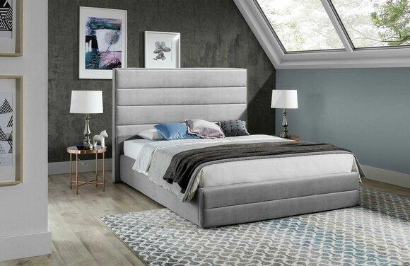 Graues Bett Moderne Bettgestelle Schlafzimmer Polster Möbel Luxus Hotel Betten