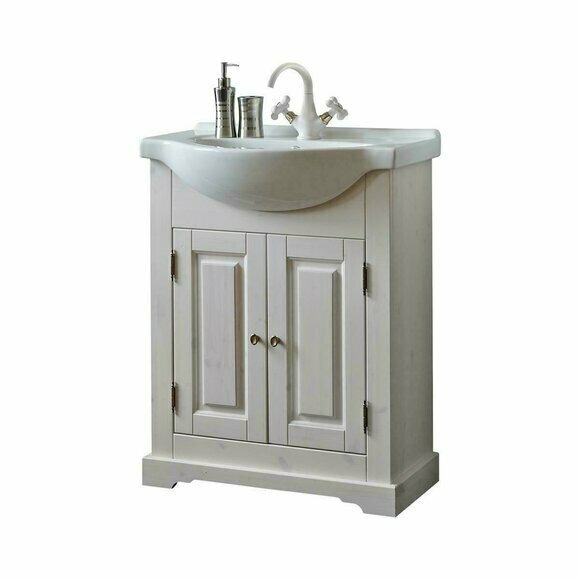 Waschbecken Waschtisch Keramik Becken Badezimmer Waschtische 66cm Unterschrank