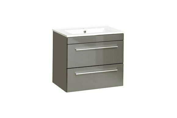 Graue Becken Waschtisch Unterschrank Hochwertige Waschbecken Badezimmer Neu 80cm