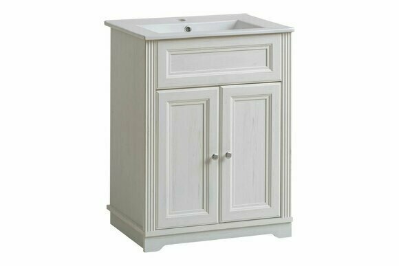 Badmöbel Antik Stil Becken Unterschrank Landhaus Badezimmer 60cm Waschbecken