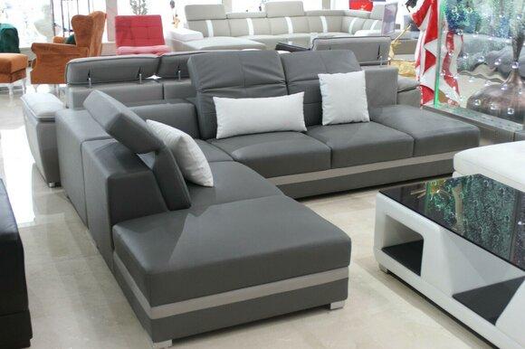 Deisgner Wohnlandschaft Couch Polster Sofa Sitz Ecksofa Garnitur Grau Sofort