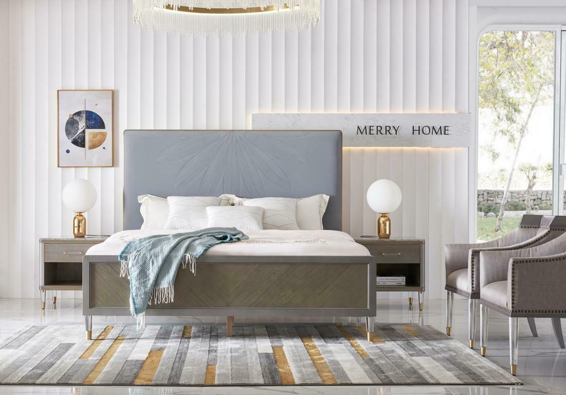 Luxus Bett Schlafzimmer Möbel 2x Nachttisch Set Betten dubai hotel möbel 3tlg.