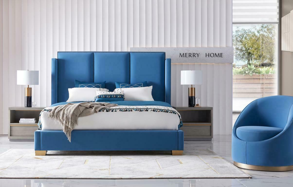 Schlafzimmer Luxus Bett Möbel 2x Nachttisch Set Betten dubai hotel möbel 3tlg.