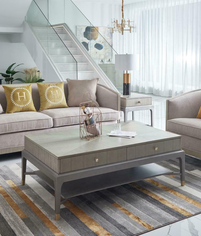 Luxus Couchtisch Holz Tische Wohnzimmer Hochwertige Möbel Beistellitsch Sofa