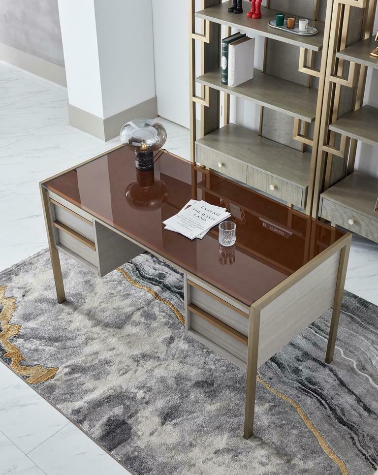 Luxus Schreibtisch Tisch Schreibtische Büro Chef Tische Einrichtug Möbel Holz
