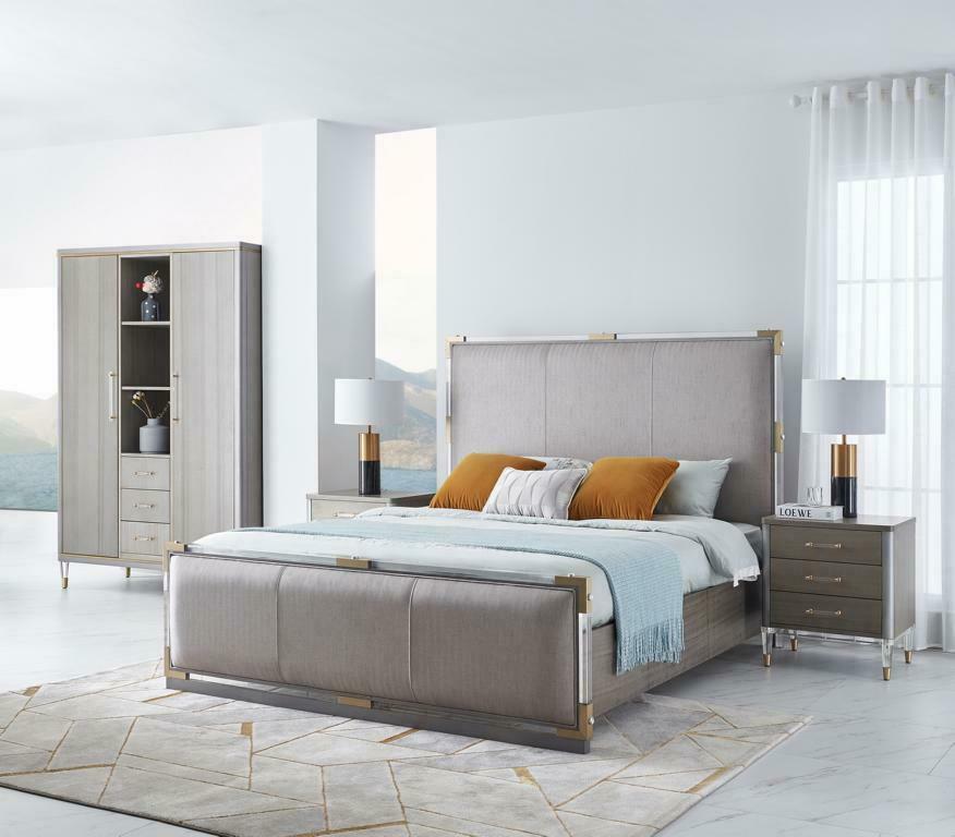 Luxus Schlafzimmer Möbel Bett 2x Nachttisch Set Betten dubai hotel möbel 3tlg.