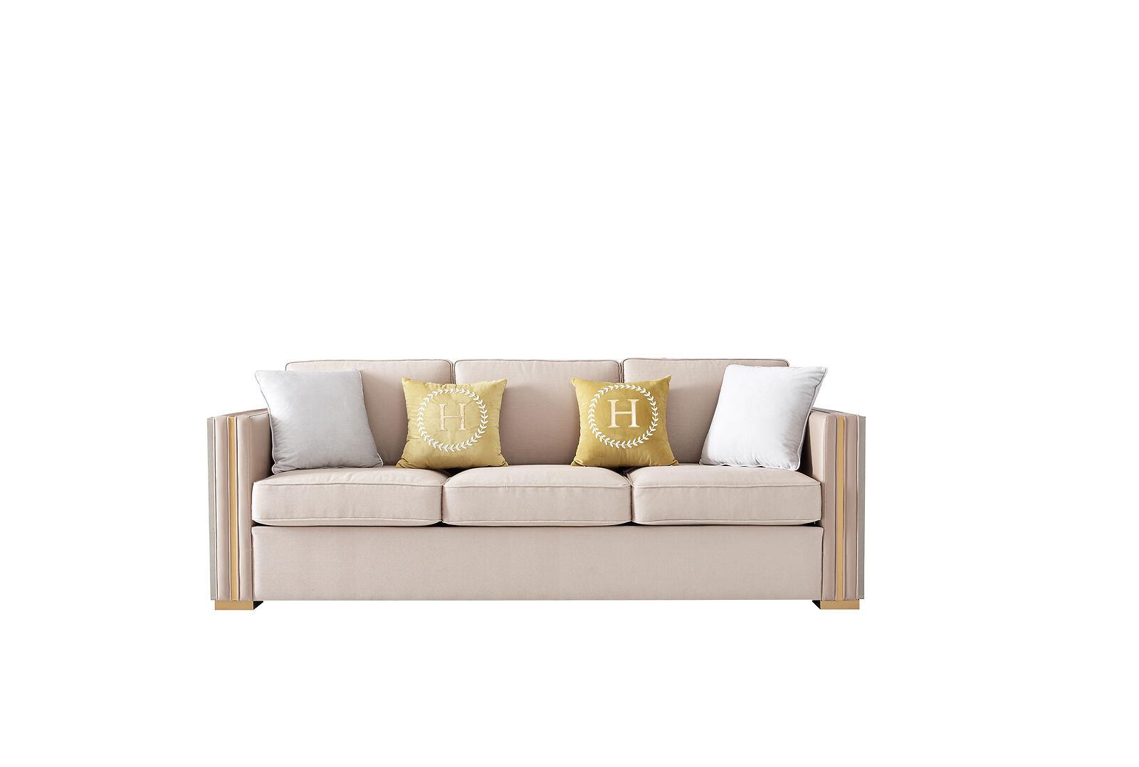 Dreisitzer Couch Polster Design Sofa Moderner 3er Sofas Zimmer Möbel 244cm Sitz