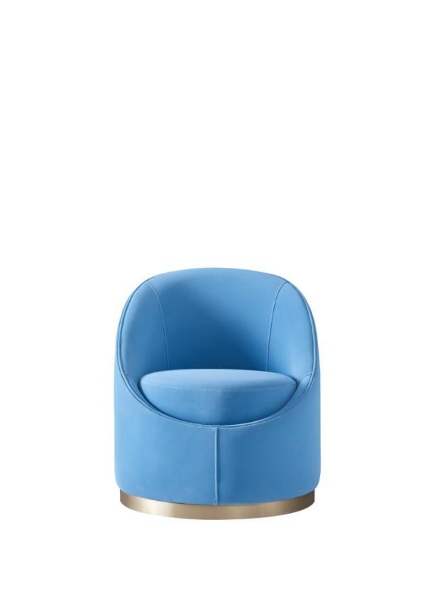 Blauer Design Hotel Lounge Club Sessel Polster Stühle Wohnzimmer Moderne Möbel