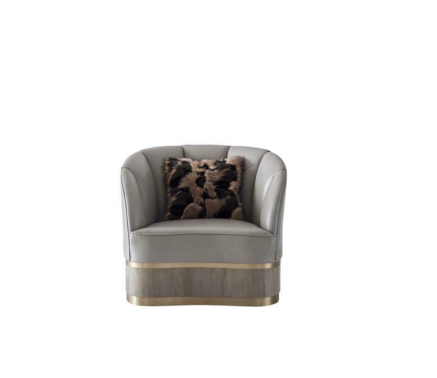 Wohnzimmer Luxus Sessel Hotel Polster Stühle Moderne Einsitzer Designer Grau Neu