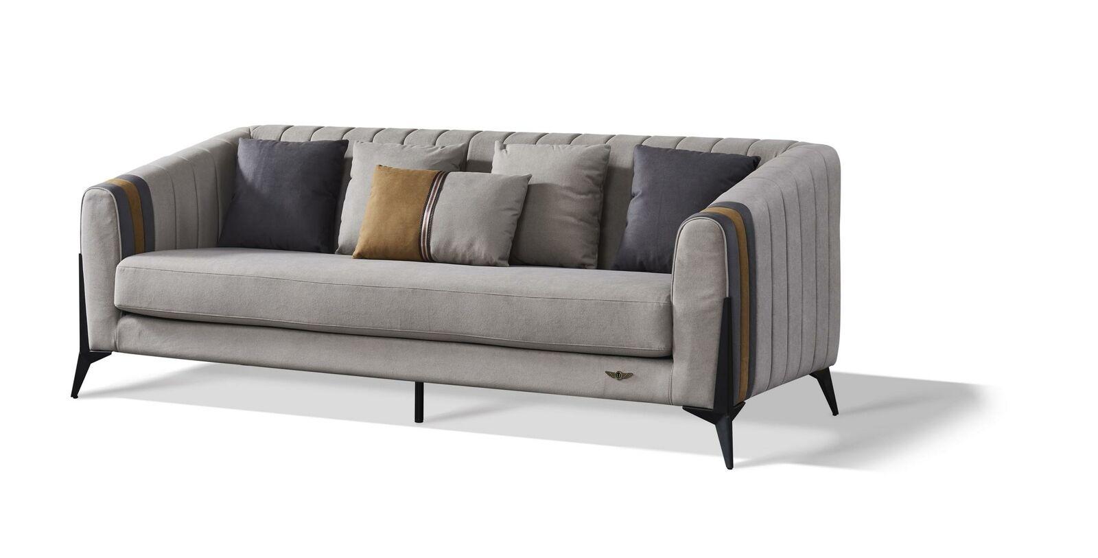 Sofagarnitur Wohnlandschaft Sofas Couchen Polster Stoffsofa 3+1 Sitzer Gruppe