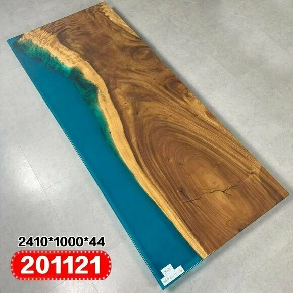 Esstisch River Tisch Echtes Holz Flusstisch 241x100 Massive Tische Epoxidharz