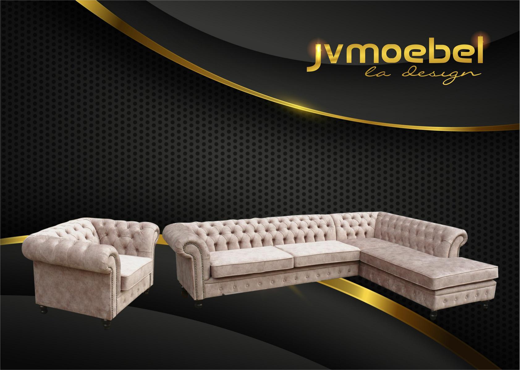 Chesterfield Klassische Wohnzimmer Möbel Ecksofa Sofa Couch Polster