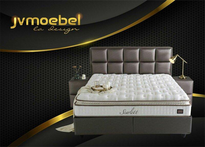 Bett Leder 2x Nachttisch 3 tlg. Schlafzimmer Set Möbel Modern Luxus Betten Neu