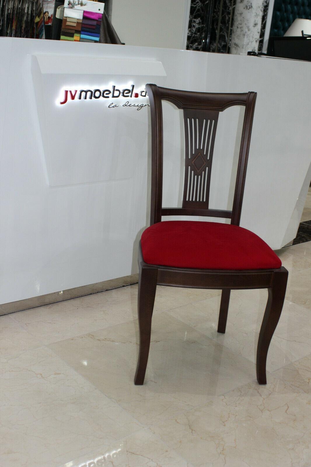 Klassischer Antik Stil Stuhl Holz Textil Club Sitz Polster Design Sessel SOFORT
