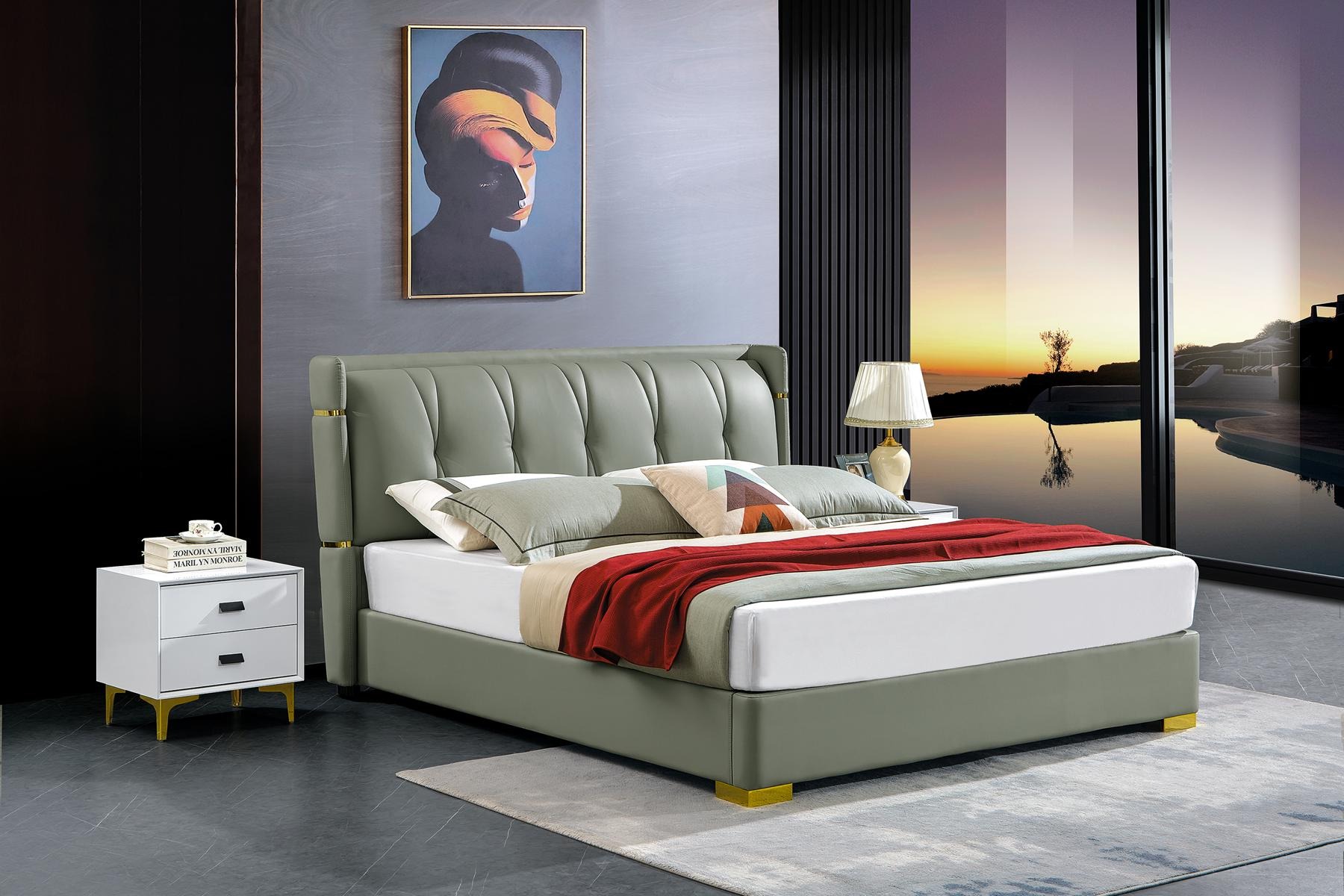 Schlafzimmer Holzbett Echtes Holz Bett Betten Hotel 180x200 Massive Möbel