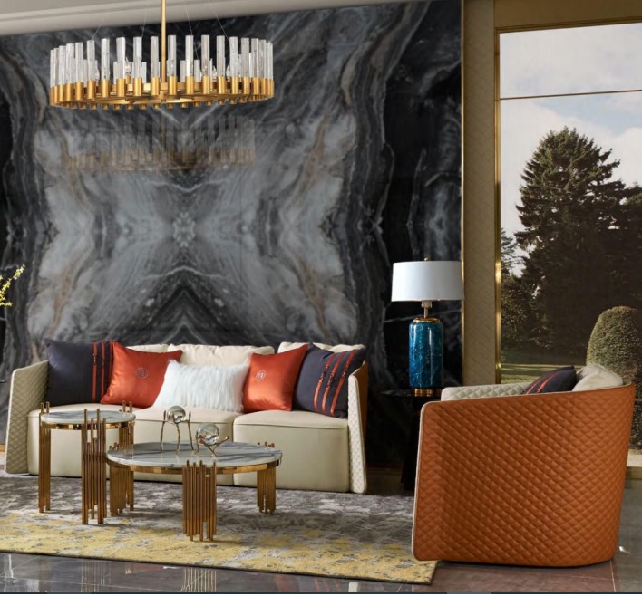 Edelstahl Beistell Rund Design Tisch Tische Gold Couch Wohnzimmer Beistelltische