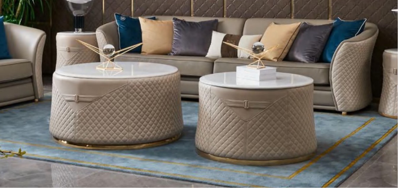 Runde Set 2x Couchtisch Kaffeetisch Beistelltisch Designer Wohnzimmer Tische Neu