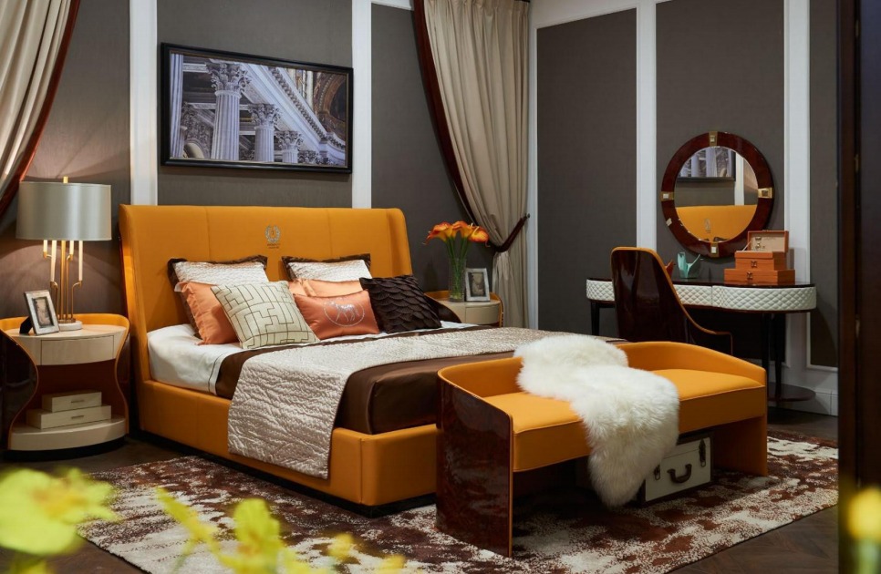 Luxus Schlafzimmer Doppelbett Bett 180x200cm Leder Neu Hotel Betten Bettgestell