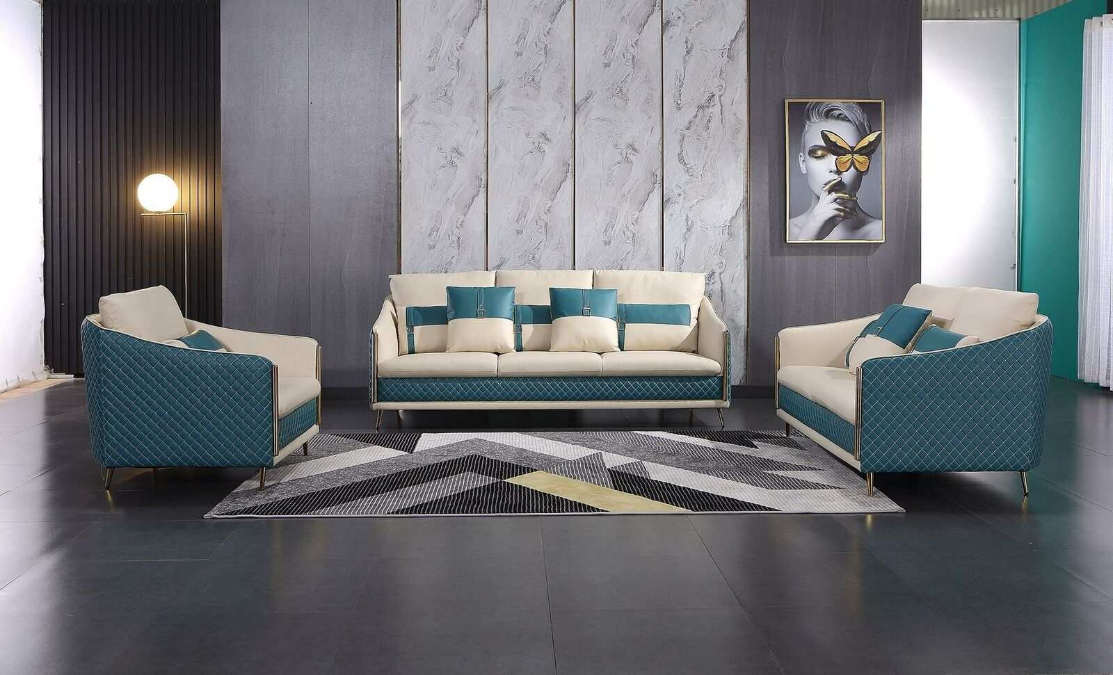 Modernes Sofa Wohnzimmer Sofagarnitur 32 Sitzer Ledersofa Designer Sofa Möbel