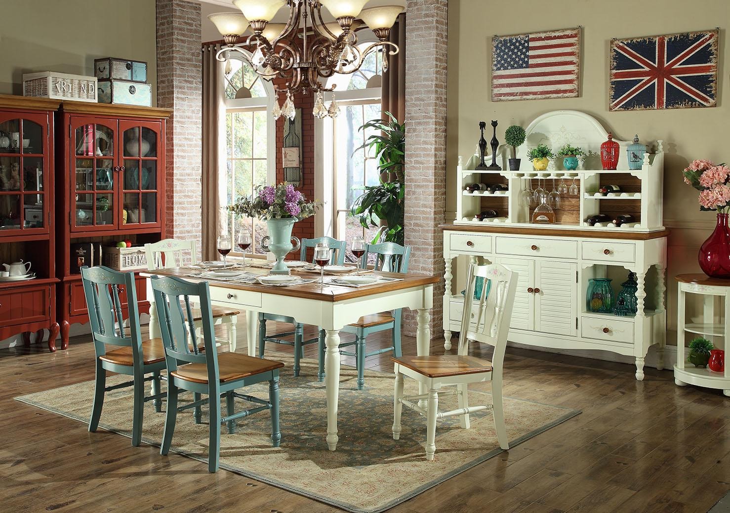 Set Tisch Stühle Kommode Anrichte Gruppe Garnitur Designer Esszimmer Möbel 8tlg.