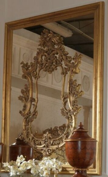 Luxus Spiegel Barock Rokoko Wandspiegel Italienische Möbel Spieglein 117,50x166