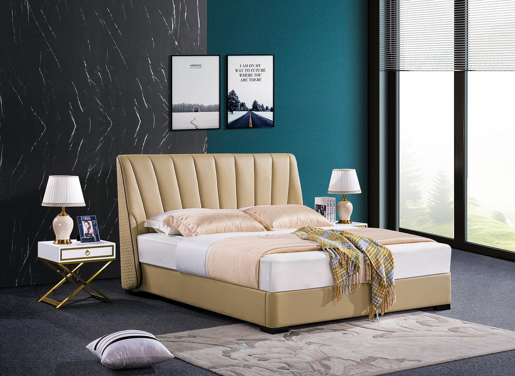 Doppelbett Schlafzimmer Betten Luxus Möbel Doppel Bett Hotel Einrichtung Beige