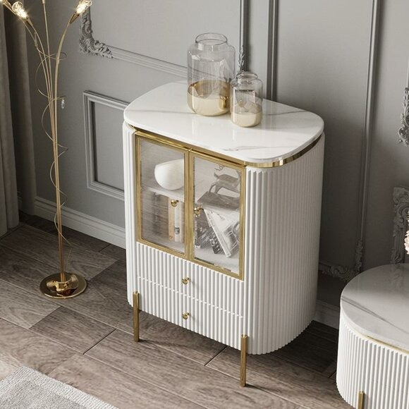 Moderne Anrichte Kommode Vitrine Kommoden Schrank Schränke Edelstahl Hochglanz