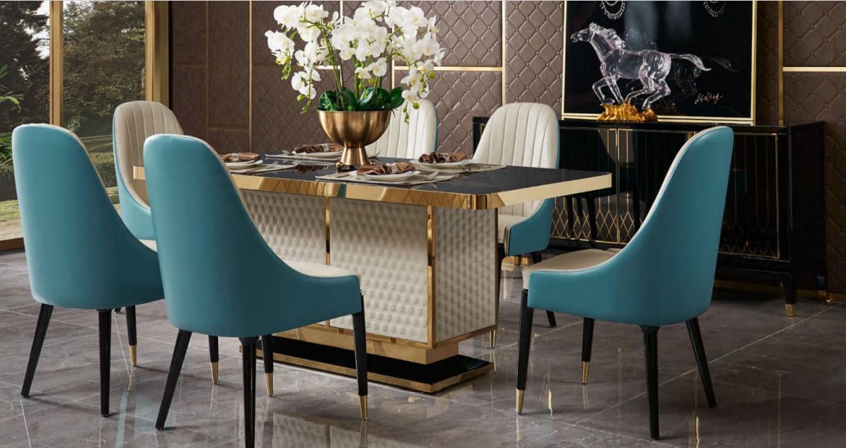 Esstisch Design Tisch Edelstahl Moderne Esszimmer Wohnzimmer Küche Tische 180x90