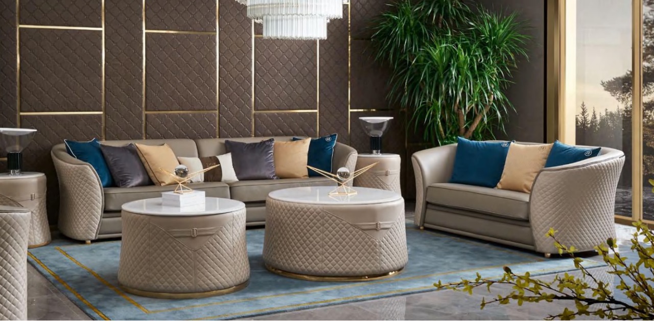 Sofa 4 Sitzer Big Couch Sofas Couchen Wohnzimmer Design Viersitzer Leder Luxus