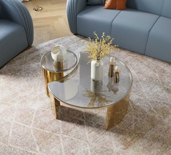 Couchtisch Beistelltisch Edler Wohnzimmer Klassischer Design Tisch Glas Tische