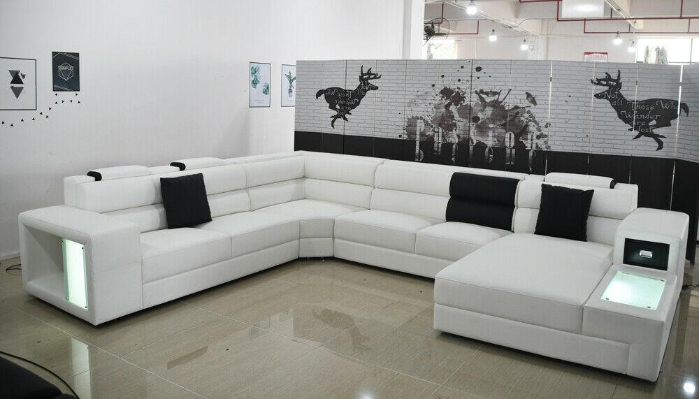 beleuchtete moderne couchen wohnzimmer möbel eckgarnitur landschaft sitz sofa