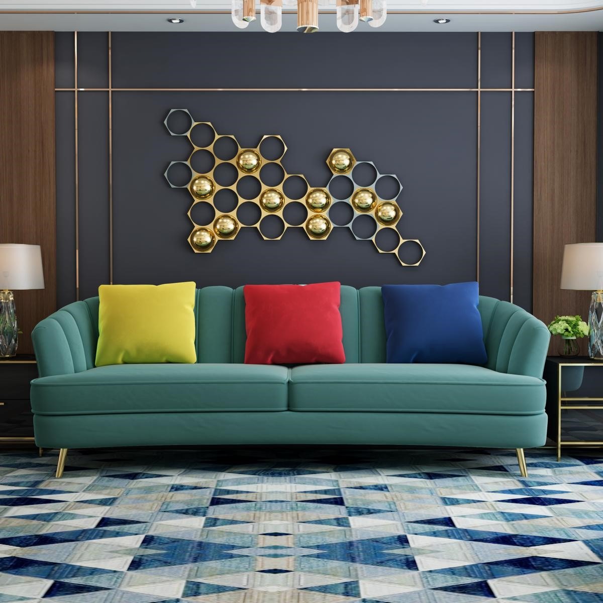 Couch Samt Textil Wohnzimmer Sofa Couchen Klassische Dreisitzer xl Polster Stoff !