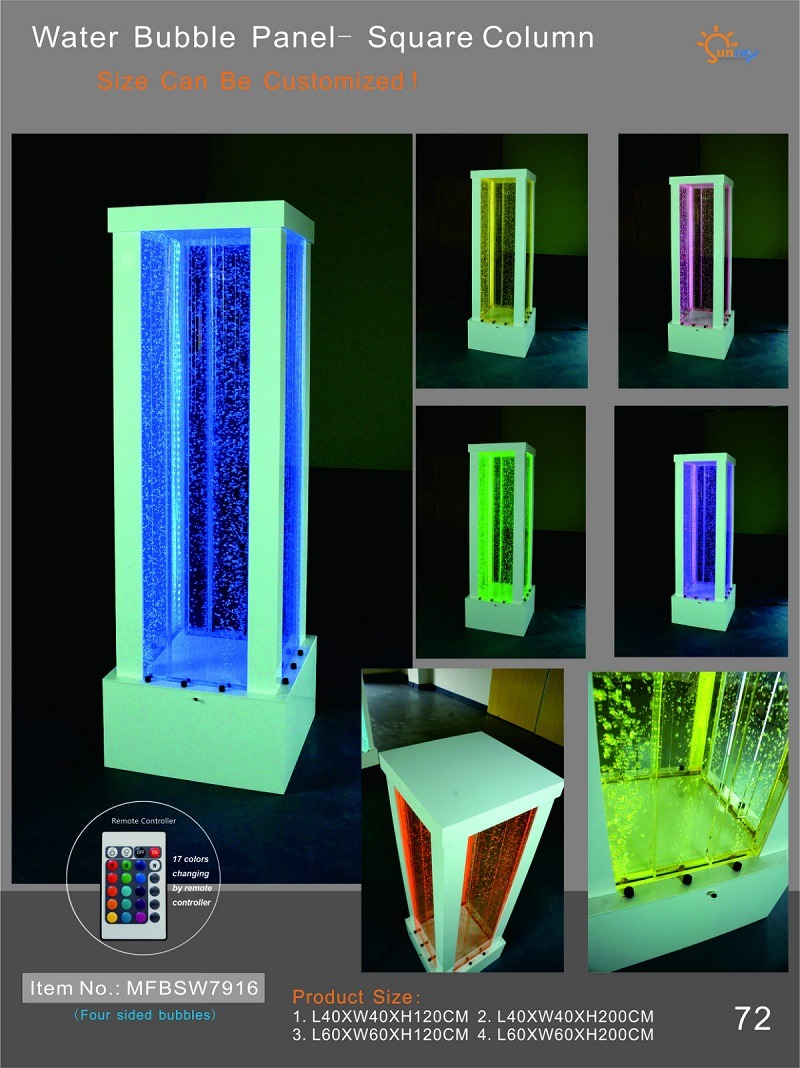 Wasser Säule 60*200cm Wasserwand Säulen Wand Trennwand Led Beleuchtet Wände Neu