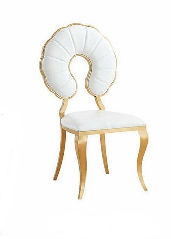 Stuhl Design Modern Design Möbel Luxus Esszimmer Stühle Küche Edelstahl Leder