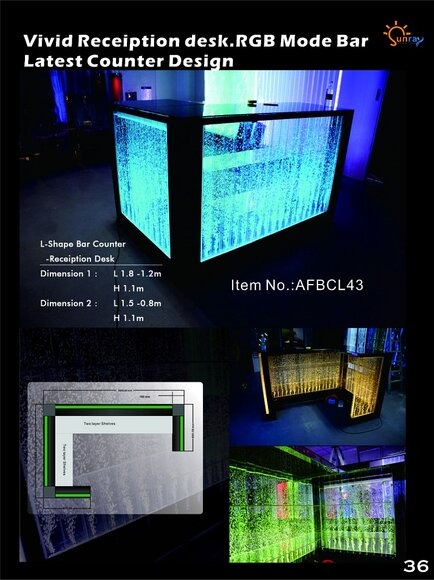 Bartisch Wasser Wand Bartheke Beleuchtete Bartisch Bartheke Led Regal Möbel Neu