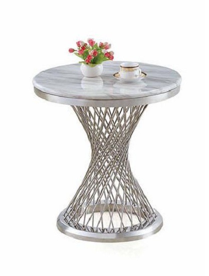 Runder Beistelltisch Couchtisch Edelstahl Luxus Möbel Wohnzimmer Runde Tische.