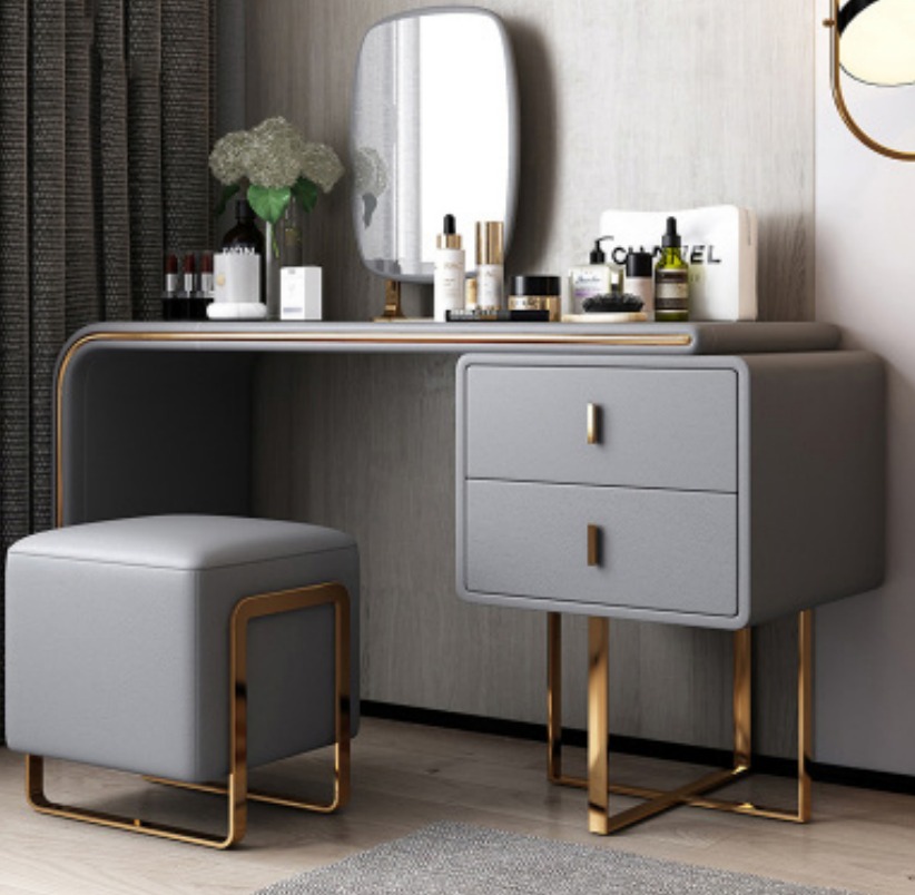Klassischer Schminktisch. Spiegel Luxus Konsole Kommode Schlafzimmer 2tlg.neu