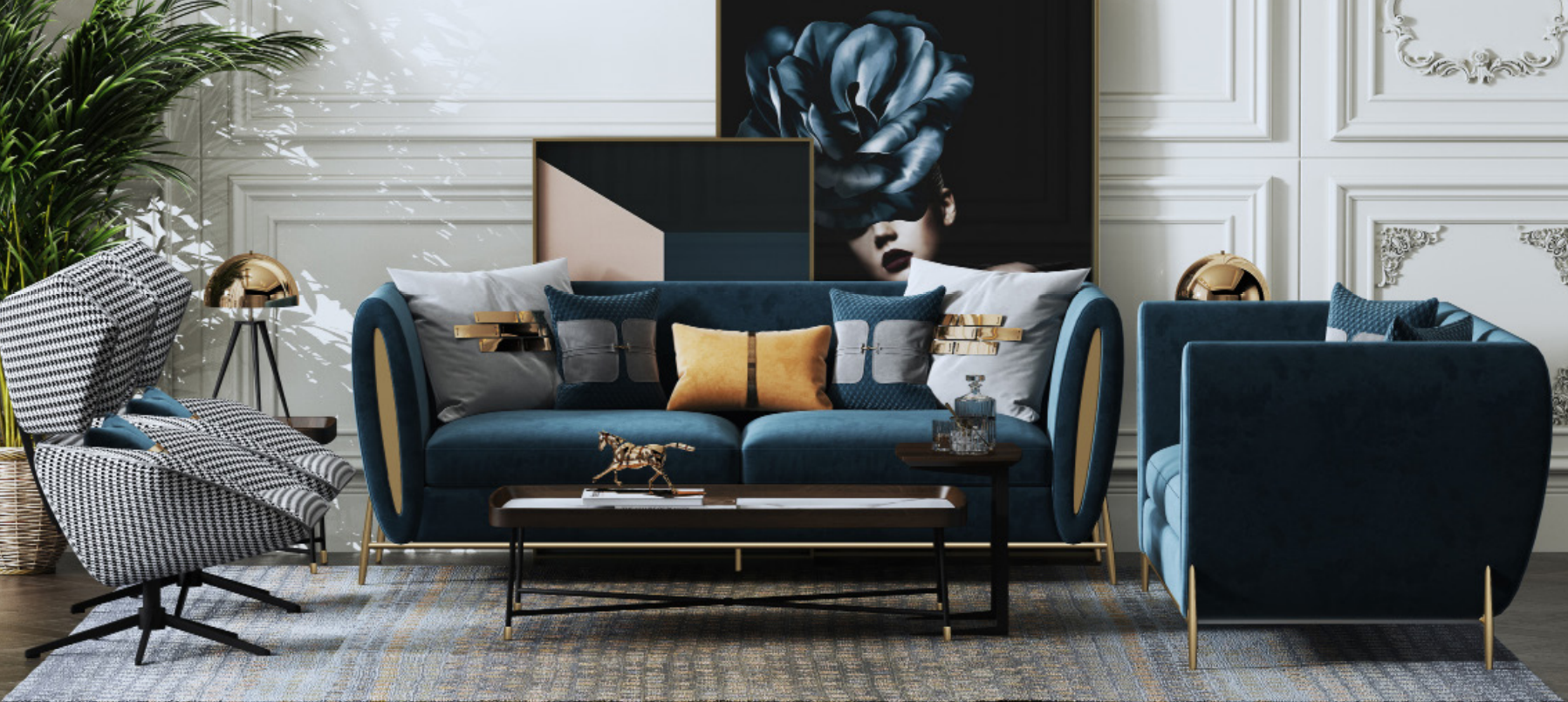 Sofagarnitur 3+1 Sitzer Set Design Sofas Polster Couchen Textil Relax Luxus Neu