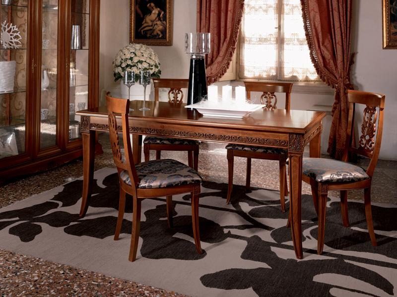 Esstisch Tisch Gruppe Esszimmer Wohnzimmer Holz Barock Rokoko Italien Möbel