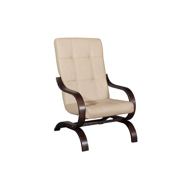 Sessel Design Couch Sofa Relax Leder Lounge Club Polster Sitzer Schauckel Holz