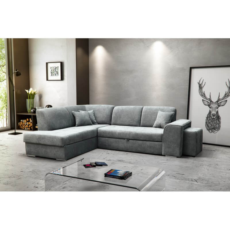 Ecksofa Stoffsofa moderne L förmige Sofa graue Design Sofa Modern Couch Garnitur